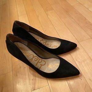 Sam Edelman Hazel pointed toe pump - suede black